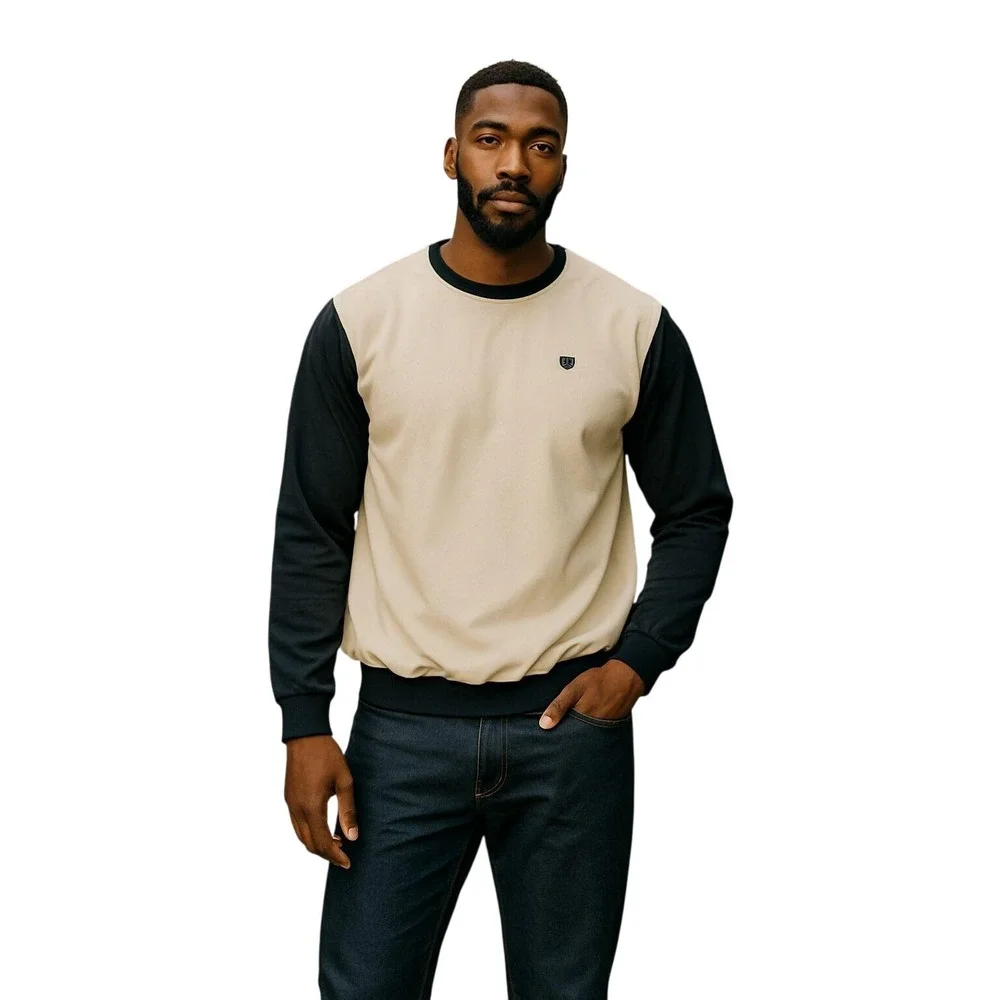 VTG 90's‎ Polo Golf Ralph Lauren Pullover Beige Black Colorblock Windbreaker L
